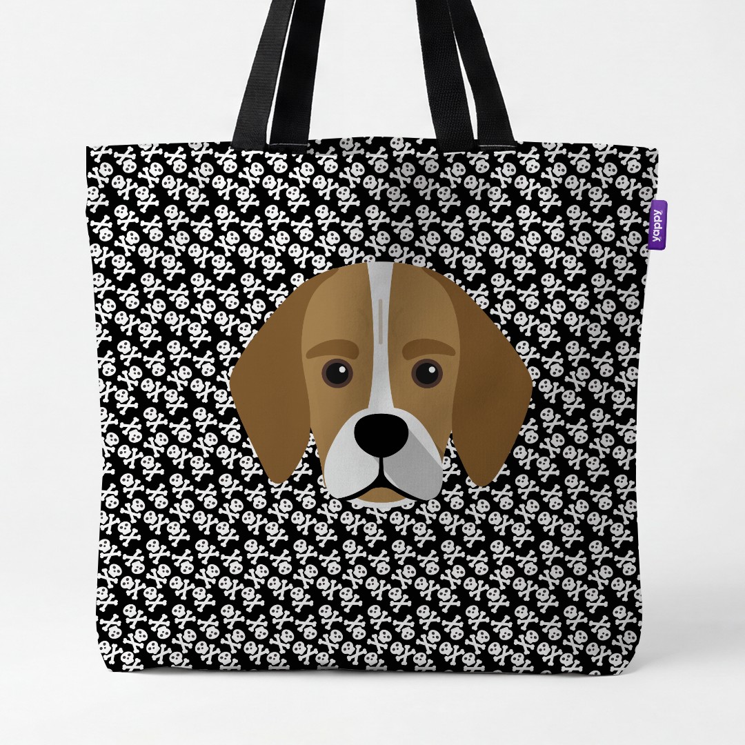 'Skull and Crossbones' - Personalized {breedCommonName} Canvas Bag
