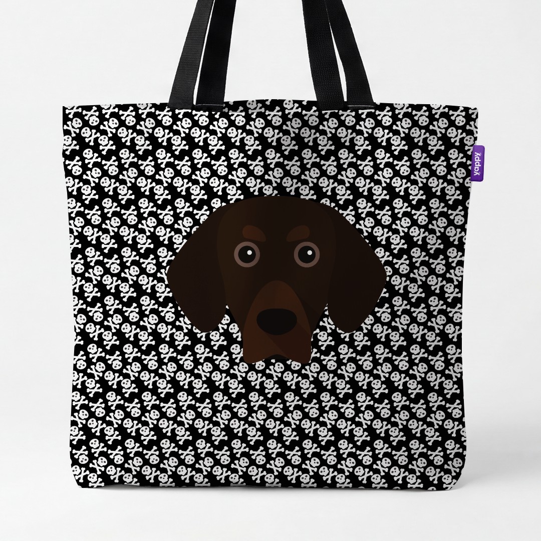 'Skull and Crossbones' - Personalized {breedCommonName} Canvas Bag