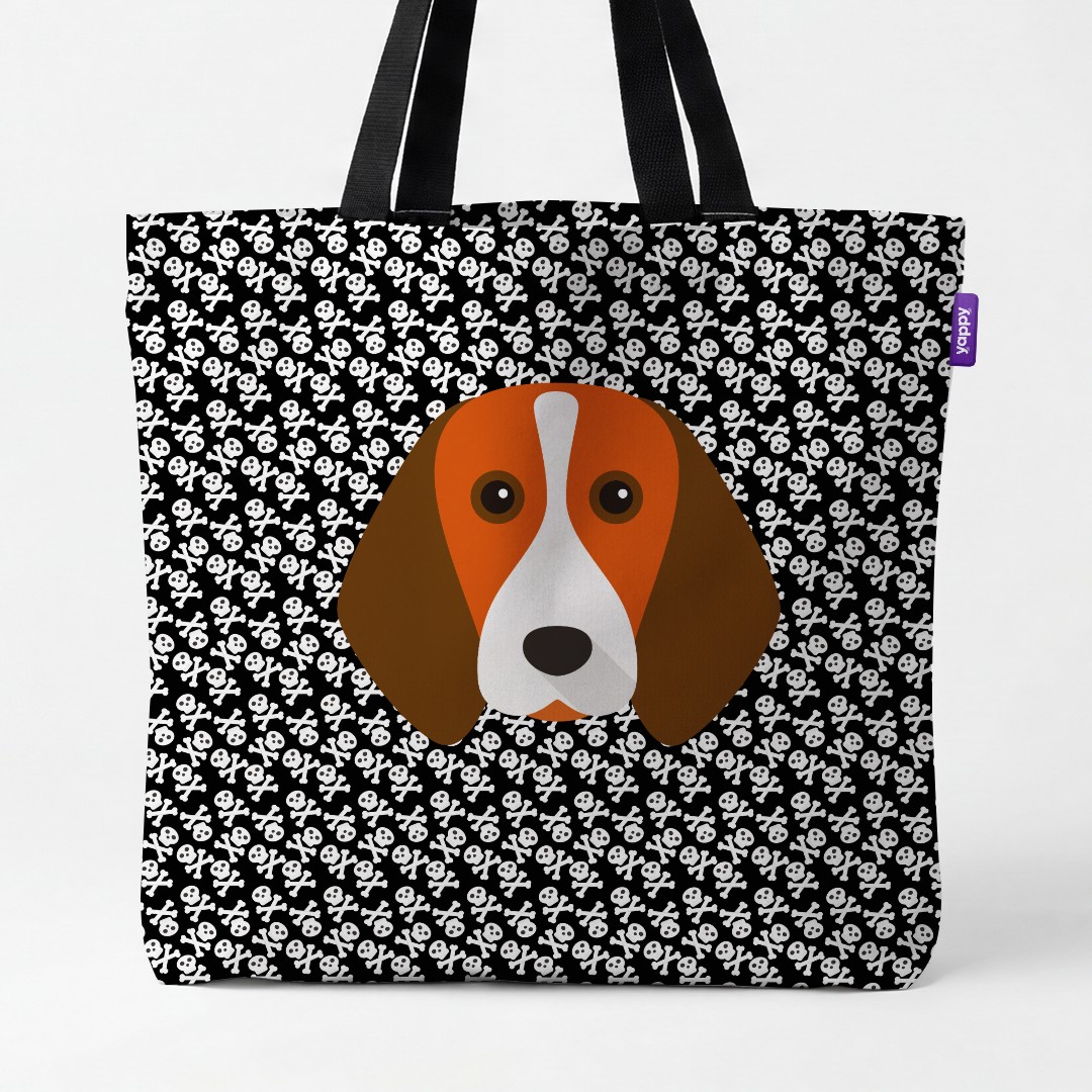 'Skull and Crossbones' - Personalized {breedCommonName} Canvas Bag