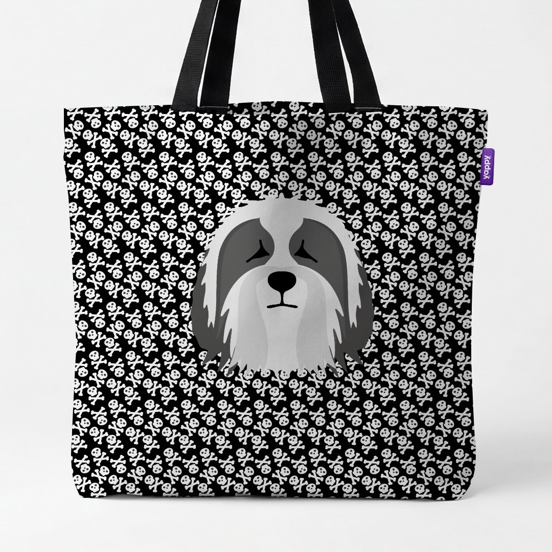 'Skull and Crossbones' - Personalized {breedCommonName} Canvas Bag