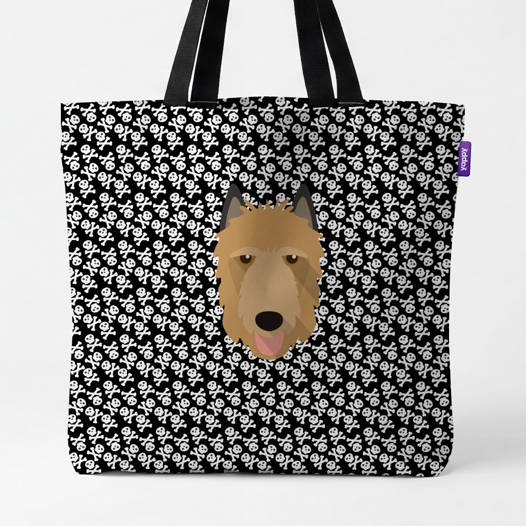 'Skull and Crossbones' - Personalized {breedCommonName} Canvas Bag