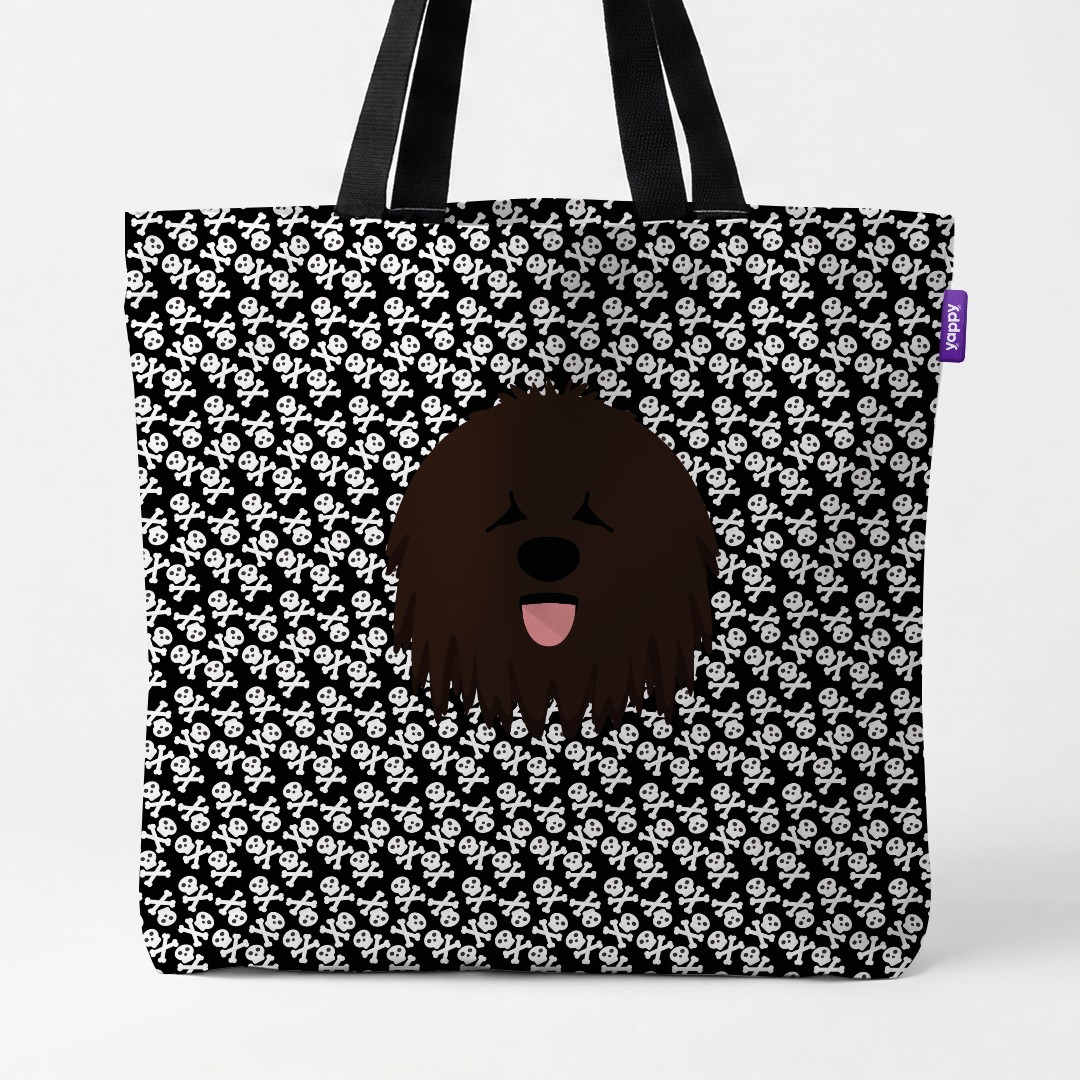 'Skull and Crossbones' - Personalized {breedCommonName} Canvas Bag
