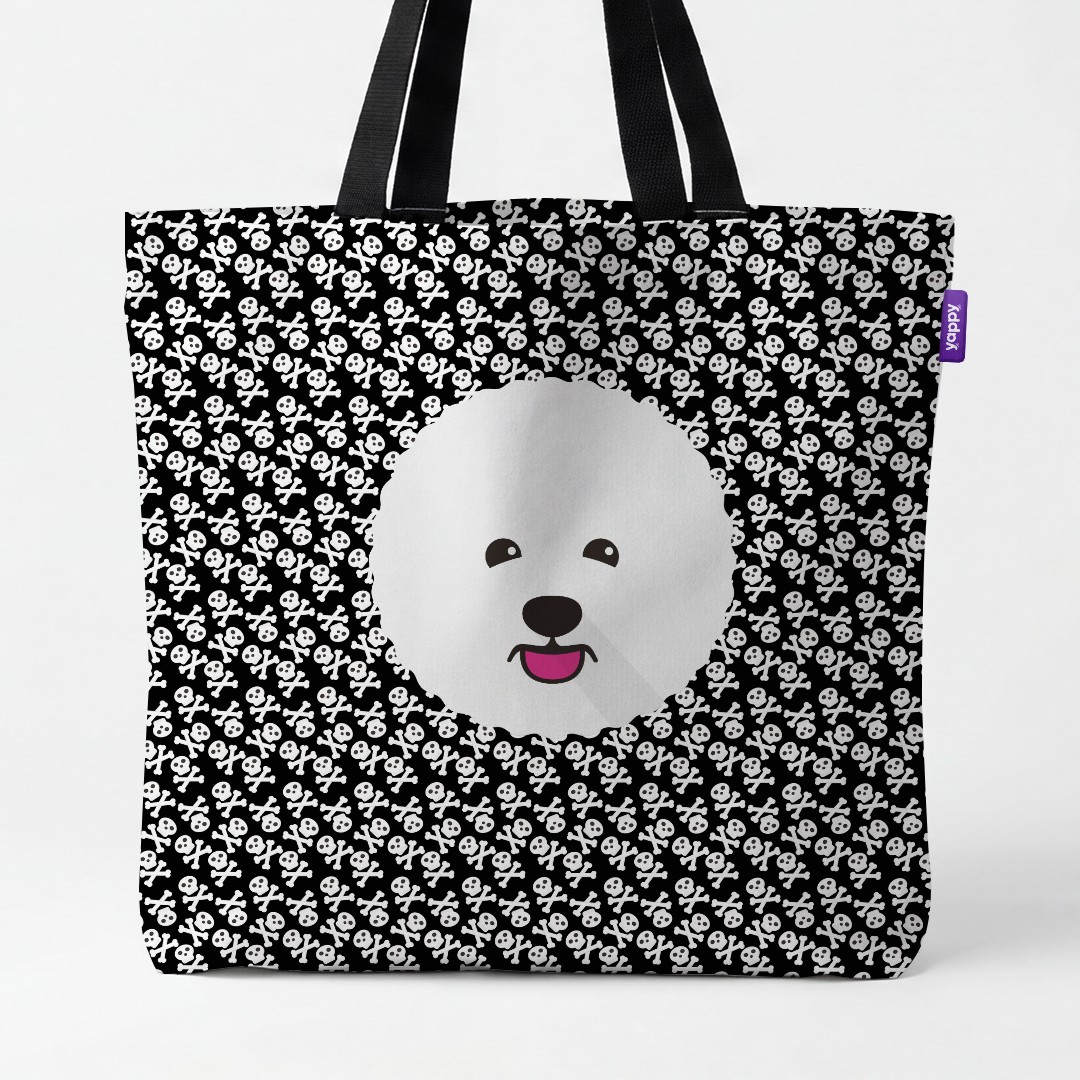 'Skull and Crossbones' - Personalized {breedCommonName} Canvas Bag