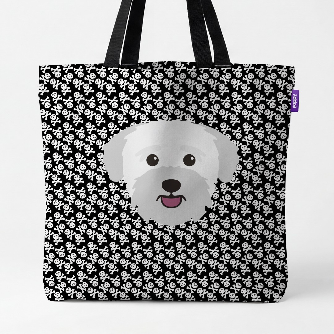 'Skull and Crossbones' - Personalized {breedCommonName} Canvas Bag