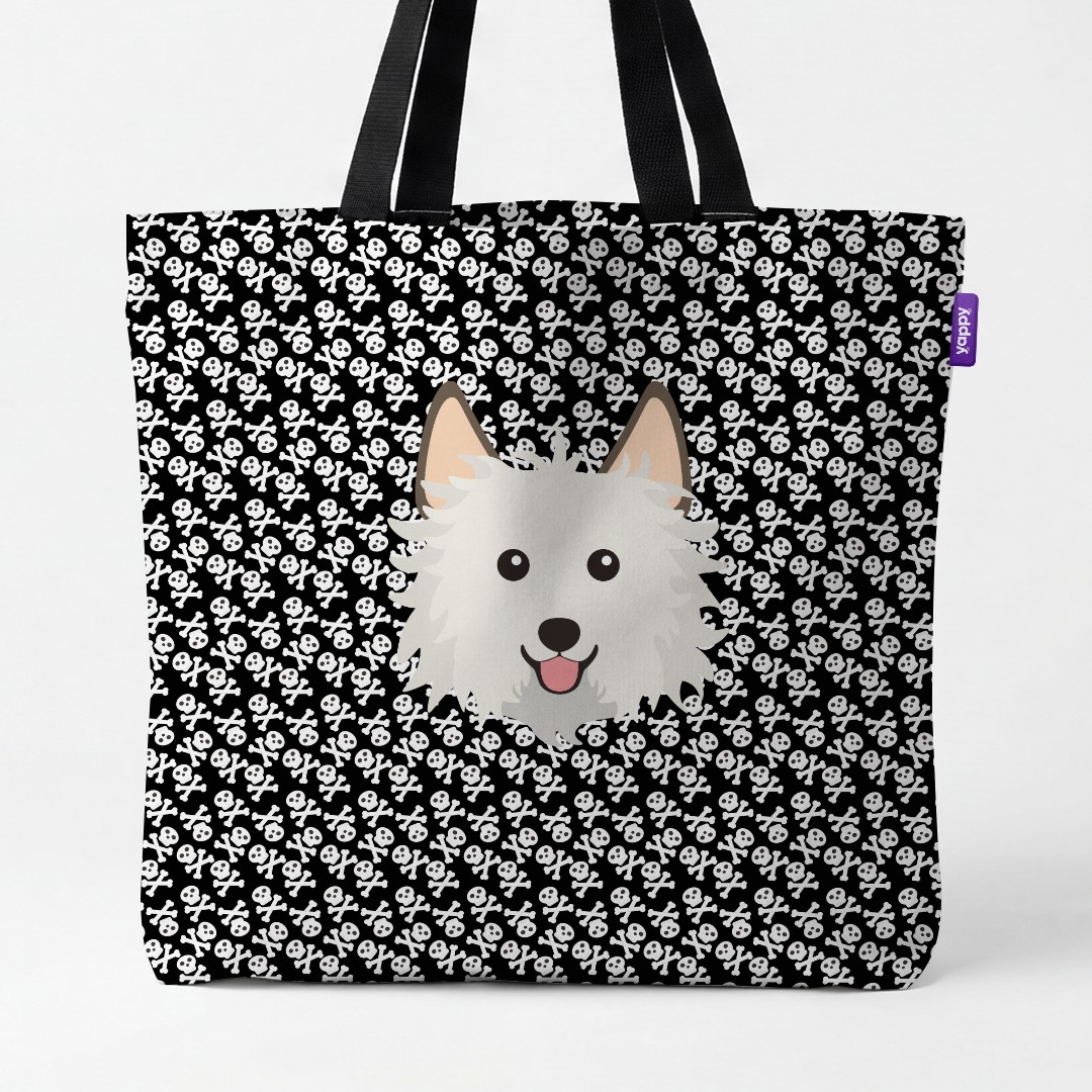 'Skull and Crossbones' - Personalized {breedCommonName} Canvas Bag