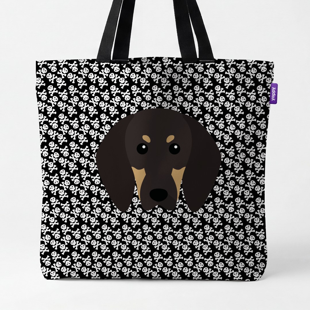 'Skull and Crossbones' - Personalized {breedCommonName} Canvas Bag