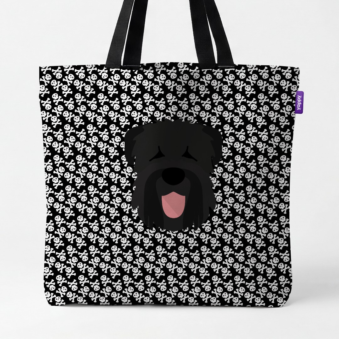 'Skull and Crossbones' - Personalized {breedCommonName} Canvas Bag