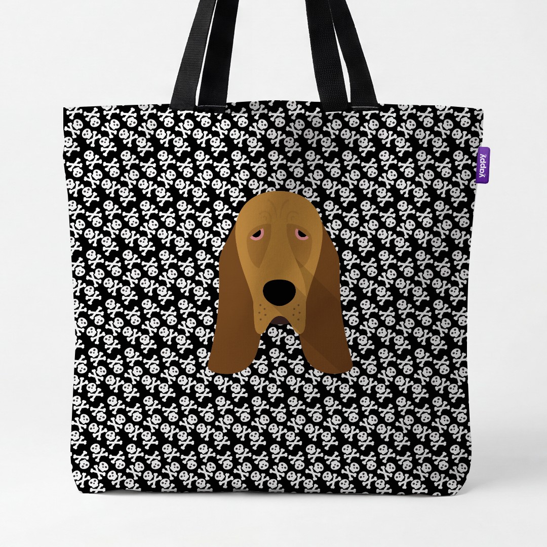 'Skull and Crossbones' - Personalized {breedCommonName} Canvas Bag