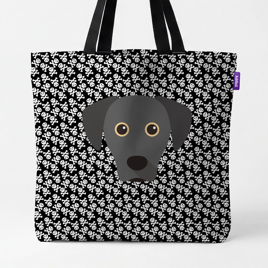 'Skull and Crossbones' - Personalized {breedCommonName} Canvas Bag