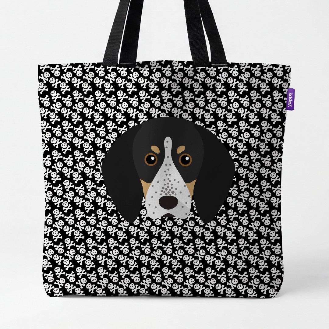 'Skull and Crossbones' - Personalized {breedCommonName} Canvas Bag