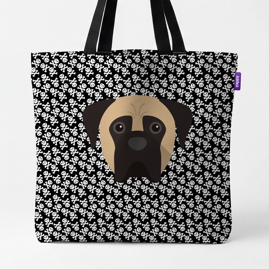 'Skull and Crossbones' - Personalized {breedCommonName} Canvas Bag