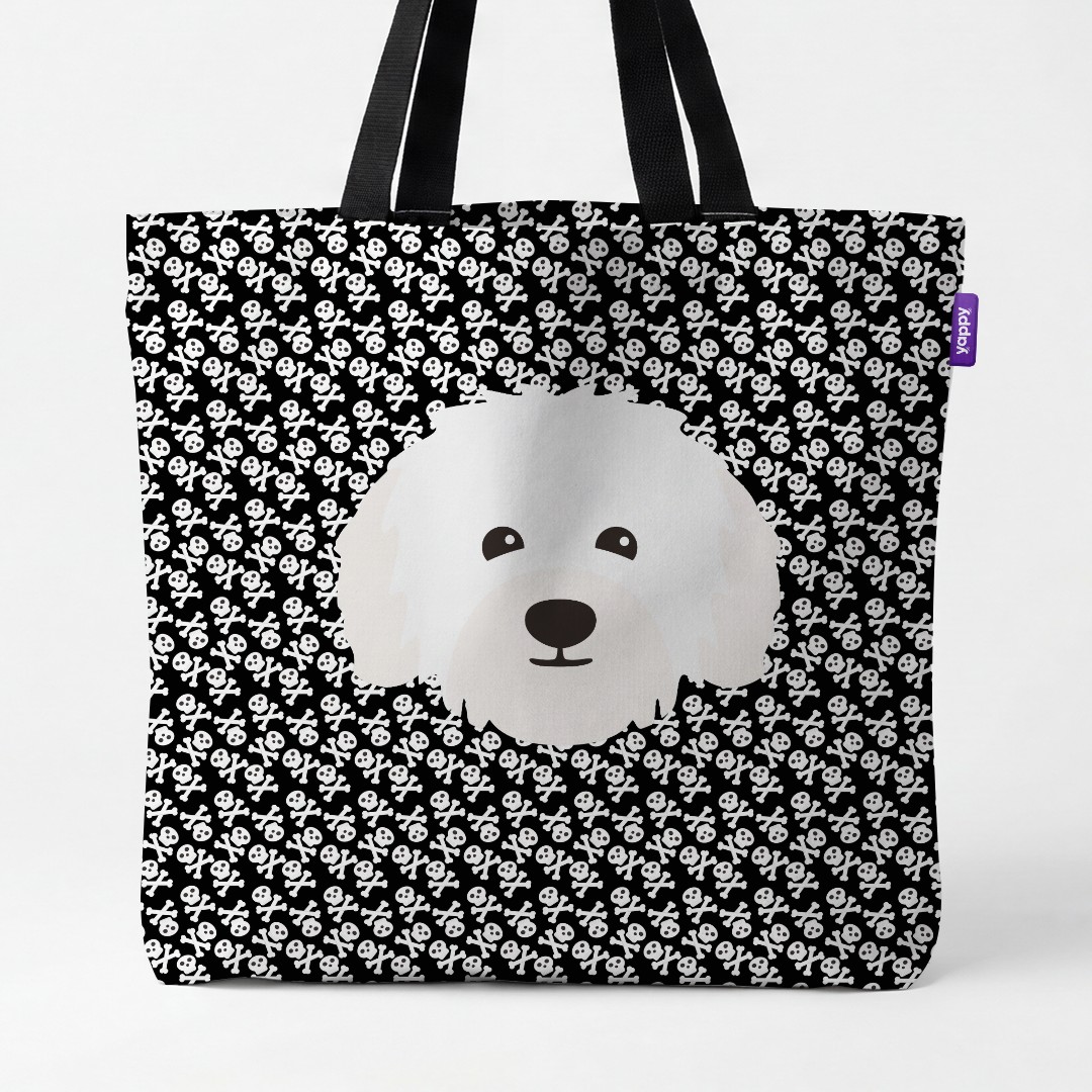 'Skull and Crossbones' - Personalized {breedCommonName} Canvas Bag