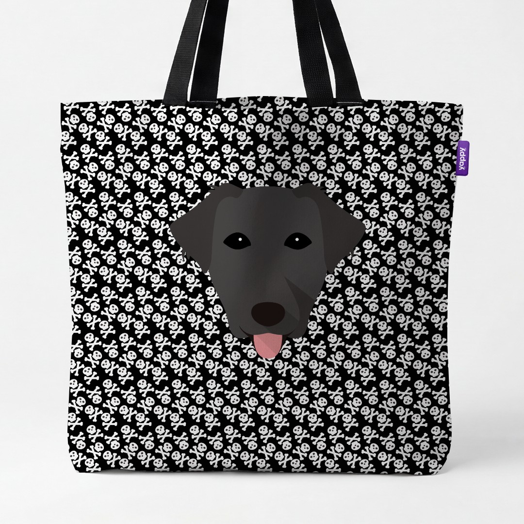 'Skull and Crossbones' - Personalized {breedCommonName} Canvas Bag
