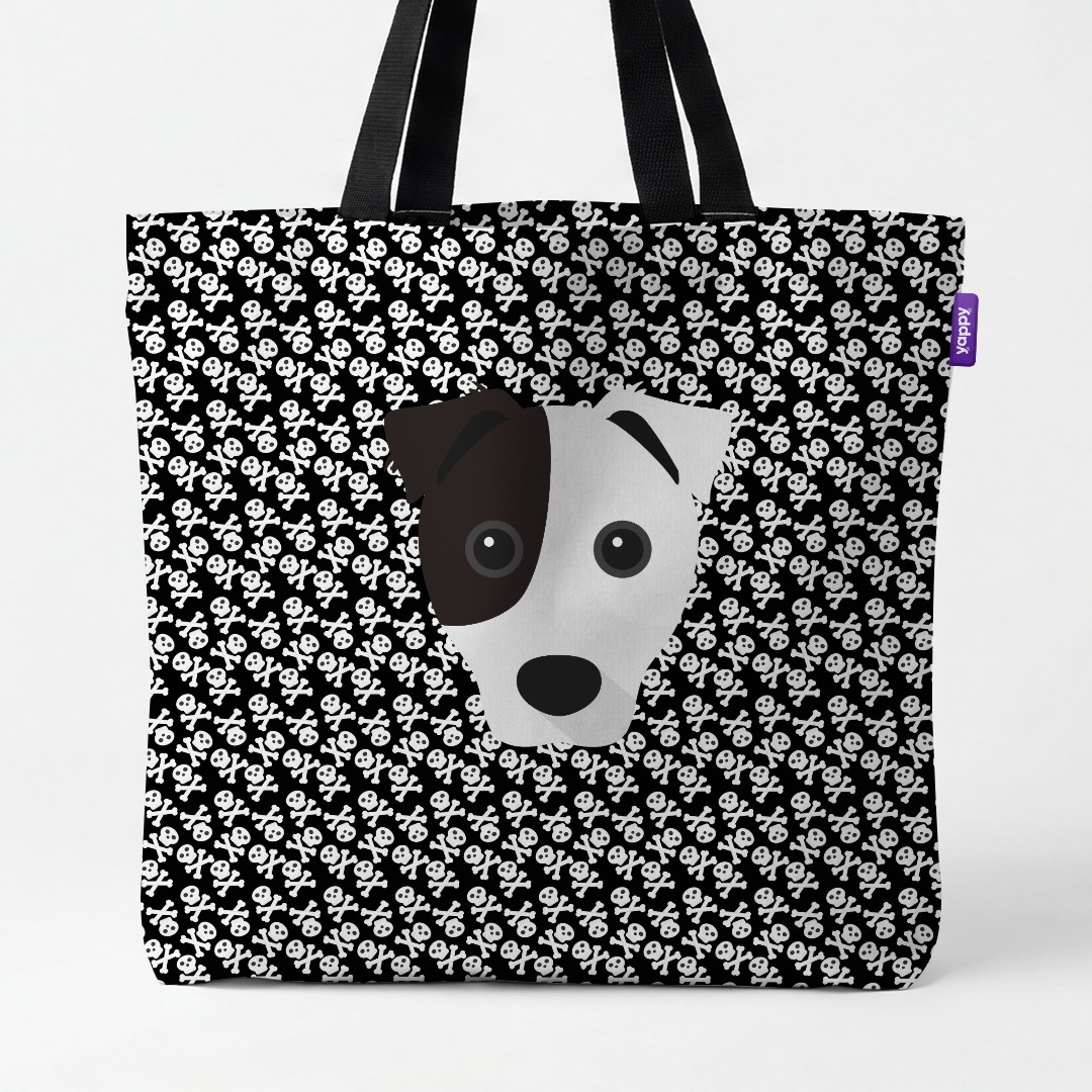 'Skull and Crossbones' - Personalized {breedCommonName} Canvas Bag
