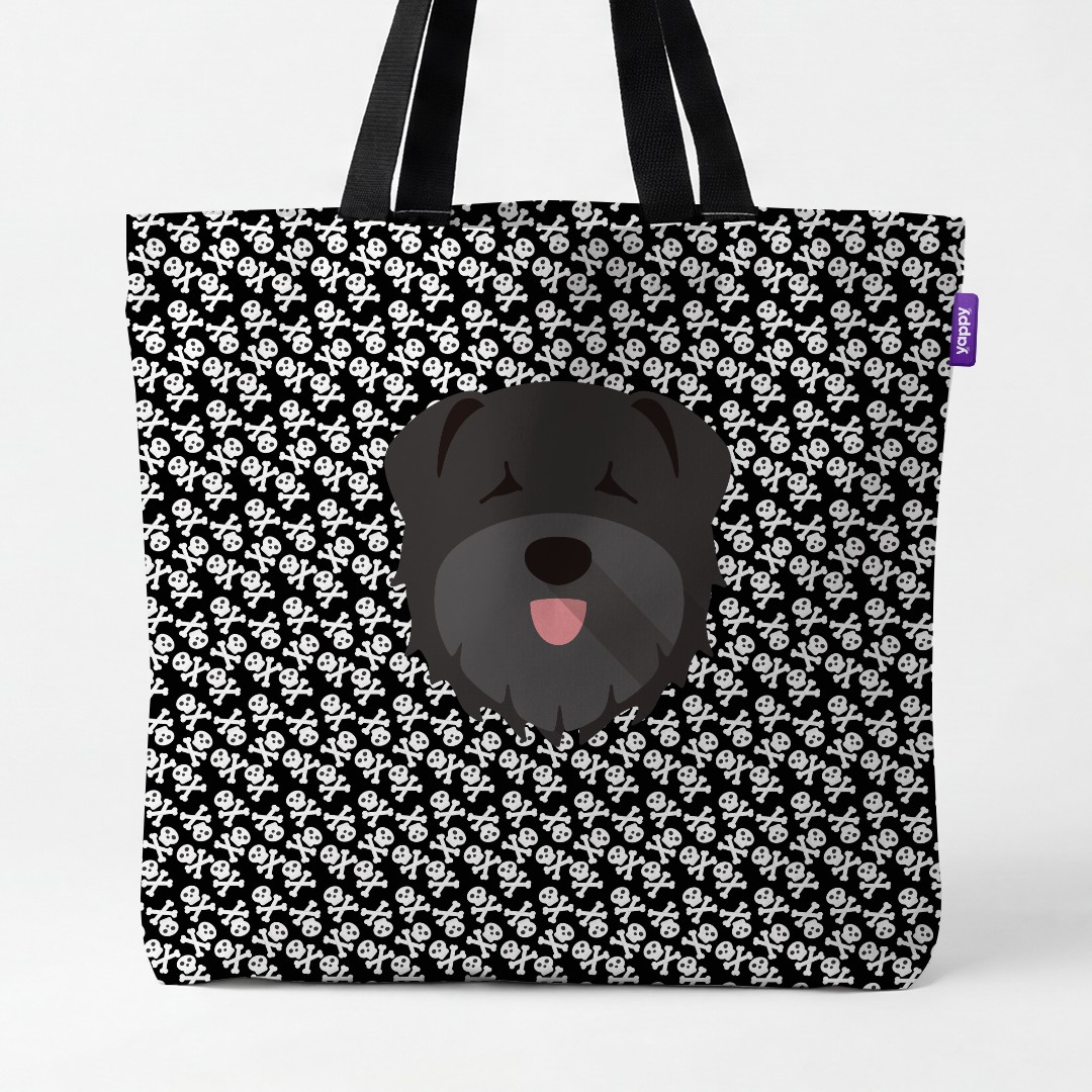 'Skull and Crossbones' - Personalized {breedCommonName} Canvas Bag