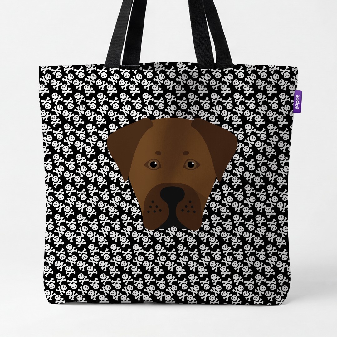 'Skull and Crossbones' - Personalized {breedCommonName} Canvas Bag