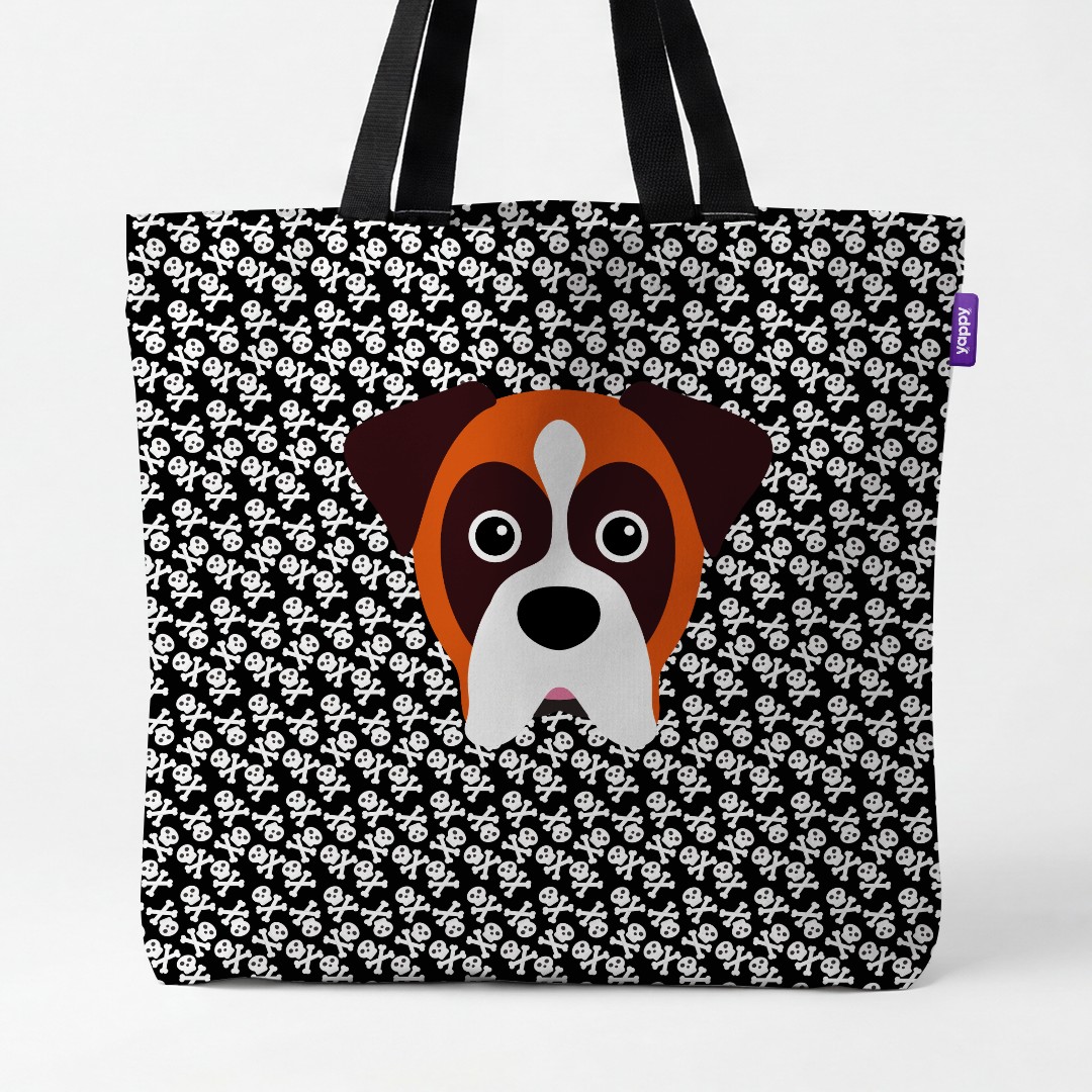 'Skull and Crossbones' - Personalized {breedCommonName} Canvas Bag