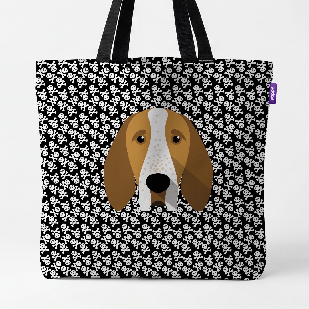'Skull and Crossbones' - Personalised {breedCommonName} Canvas Bag