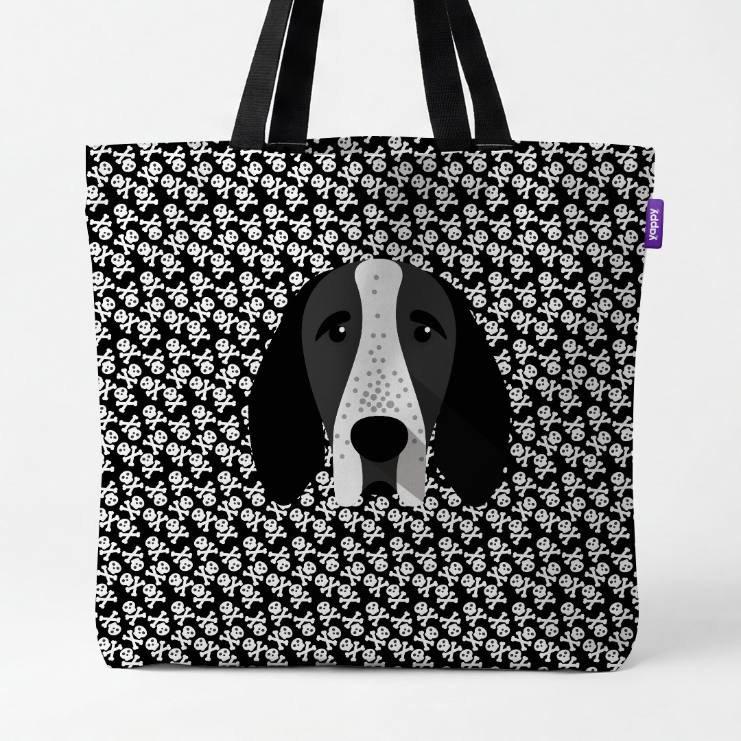 'Skull and Crossbones' - Personalized {breedCommonName} Canvas Bag
