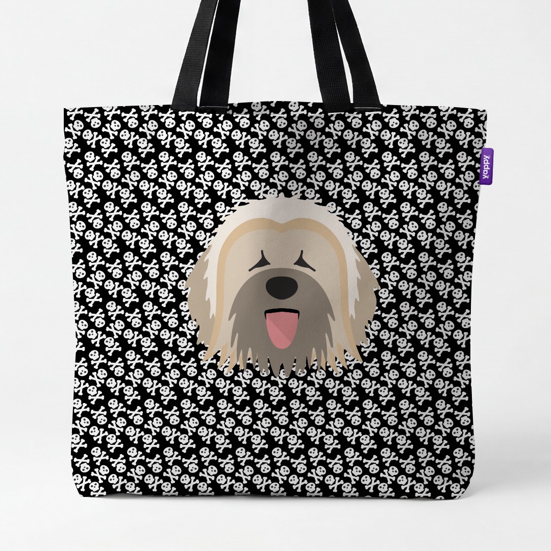 'Skull and Crossbones' - Personalized {breedCommonName} Canvas Bag