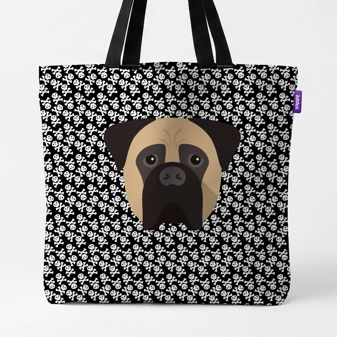 'Skull and Crossbones' - Personalized {breedCommonName} Canvas Bag