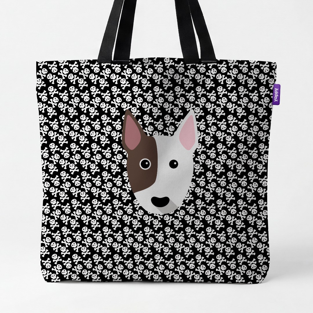 'Skull and Crossbones' - Personalized {breedCommonName} Canvas Bag
