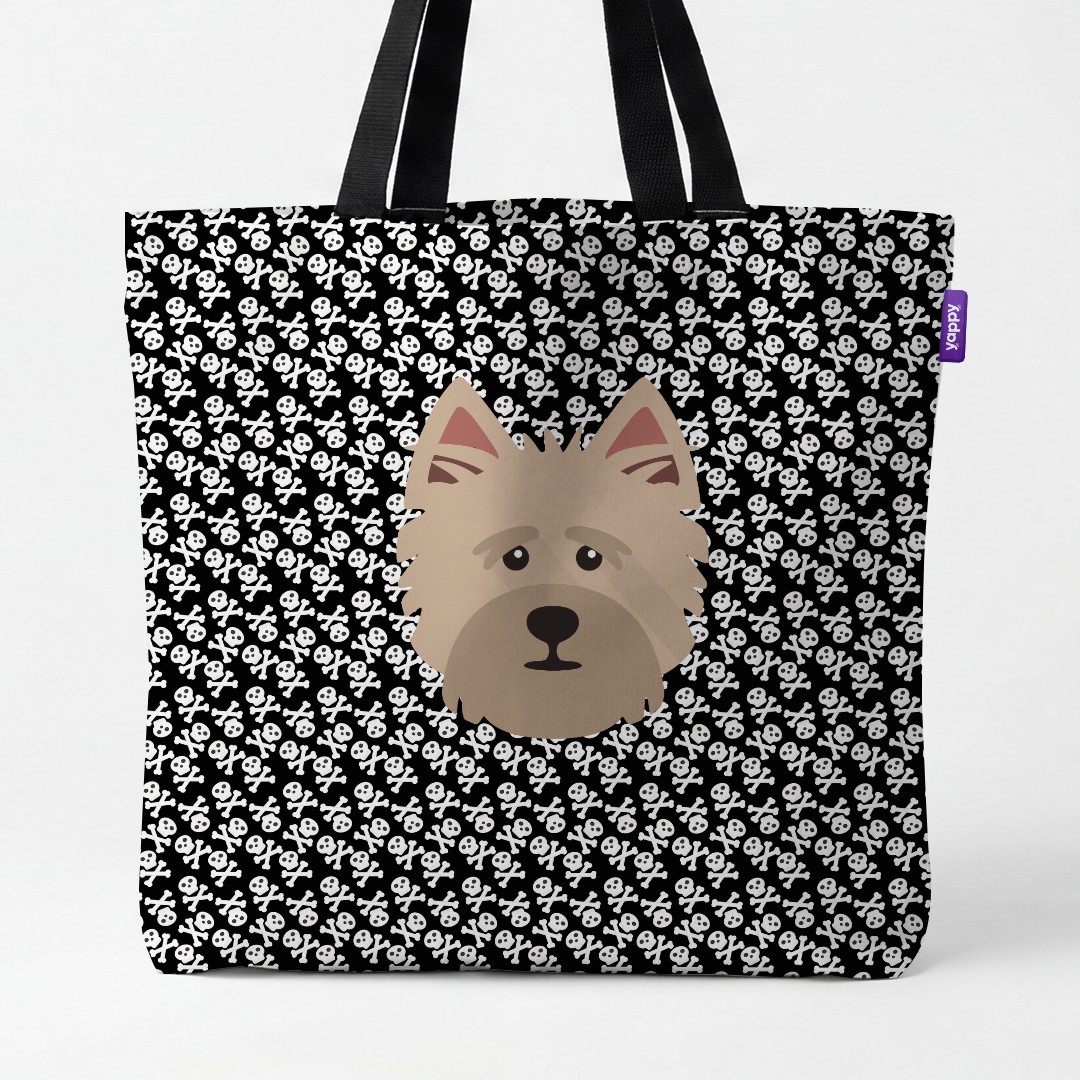 'Skull and Crossbones' - Personalized {breedCommonName} Canvas Bag