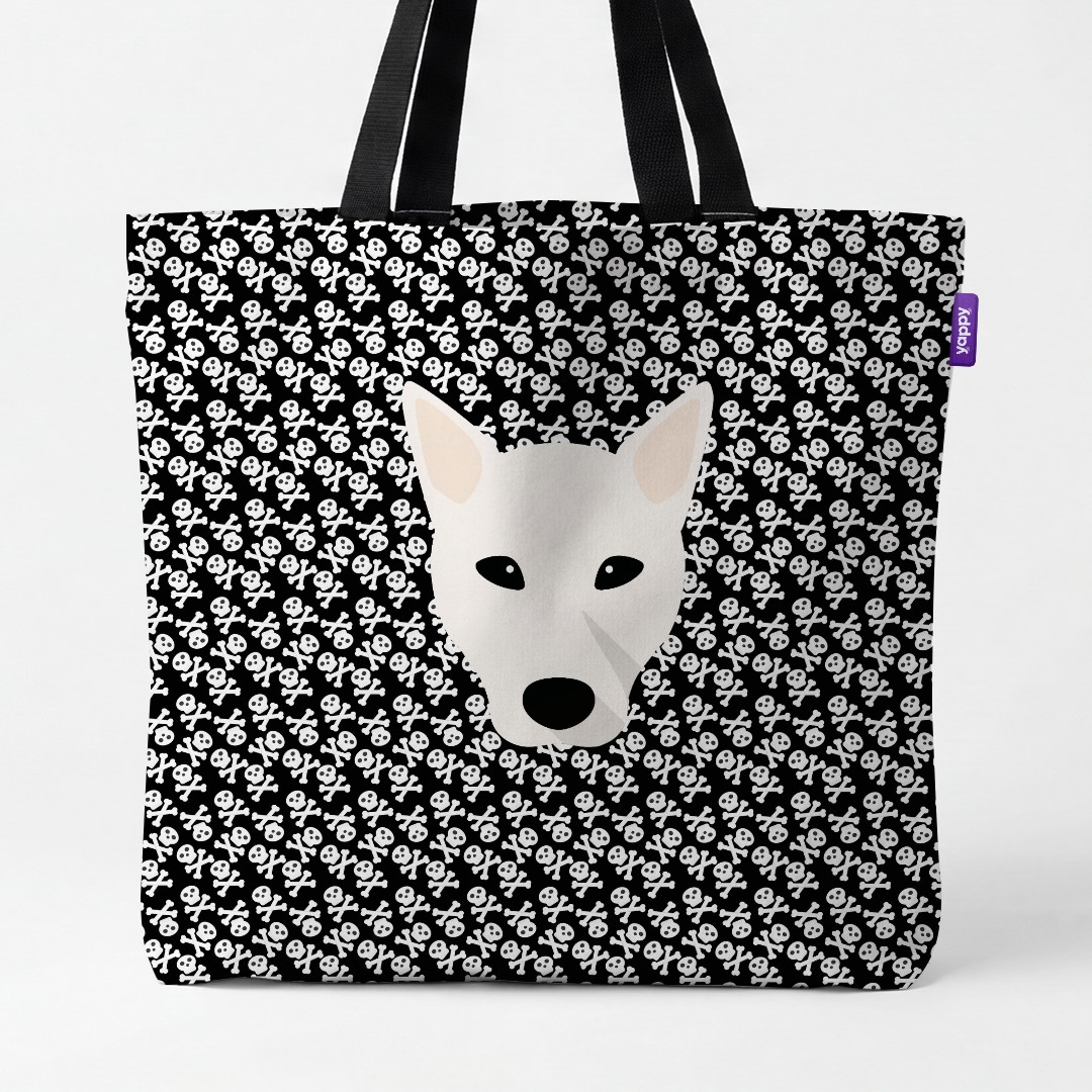 'Skull and Crossbones' - Personalized {breedCommonName} Canvas Bag