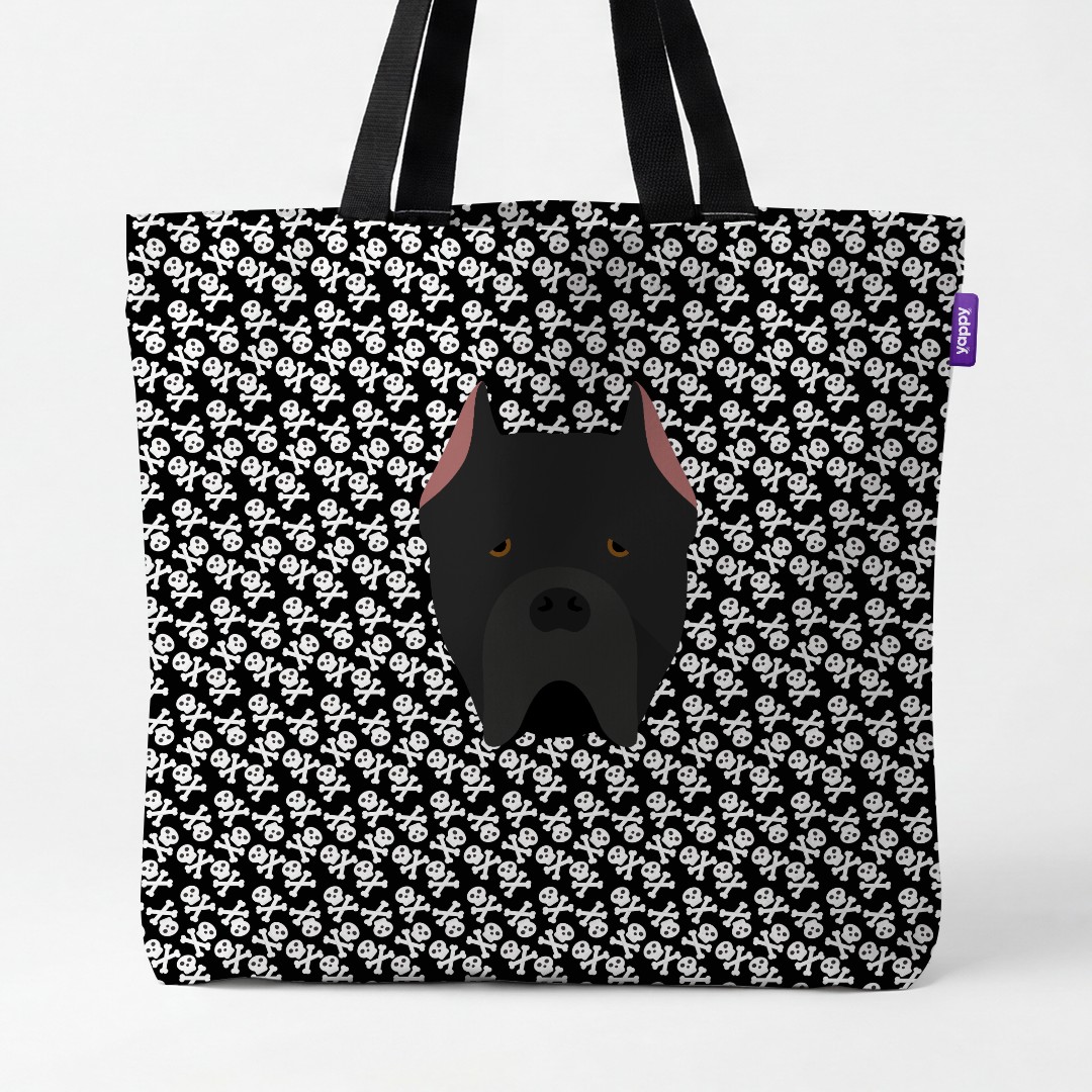 'Skull and Crossbones' - Personalized {breedCommonName} Canvas Bag