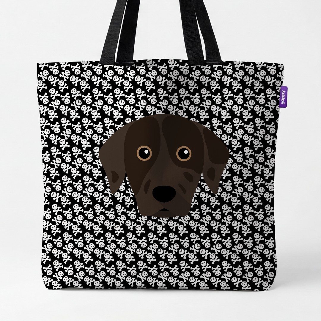 'Skull and Crossbones' - Personalized {breedCommonName} Canvas Bag