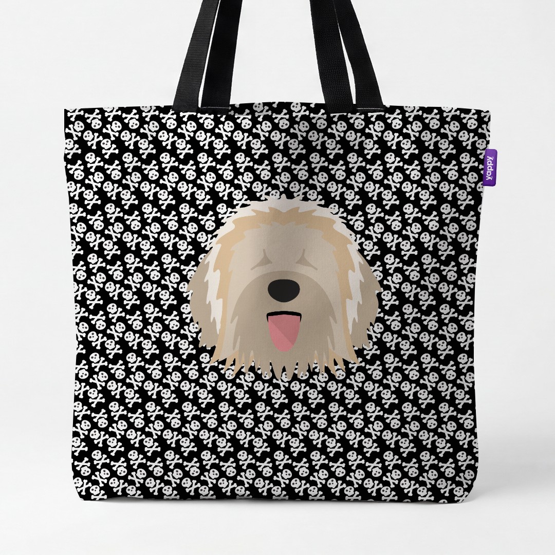'Skull and Crossbones' - Personalized {breedCommonName} Canvas Bag