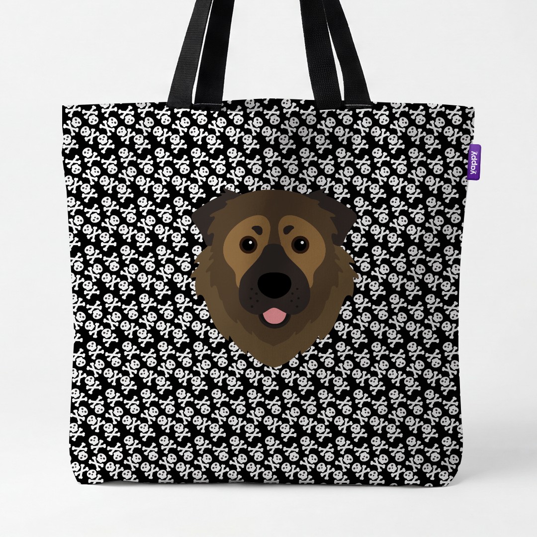 'Skull and Crossbones' - Personalized {breedCommonName} Canvas Bag
