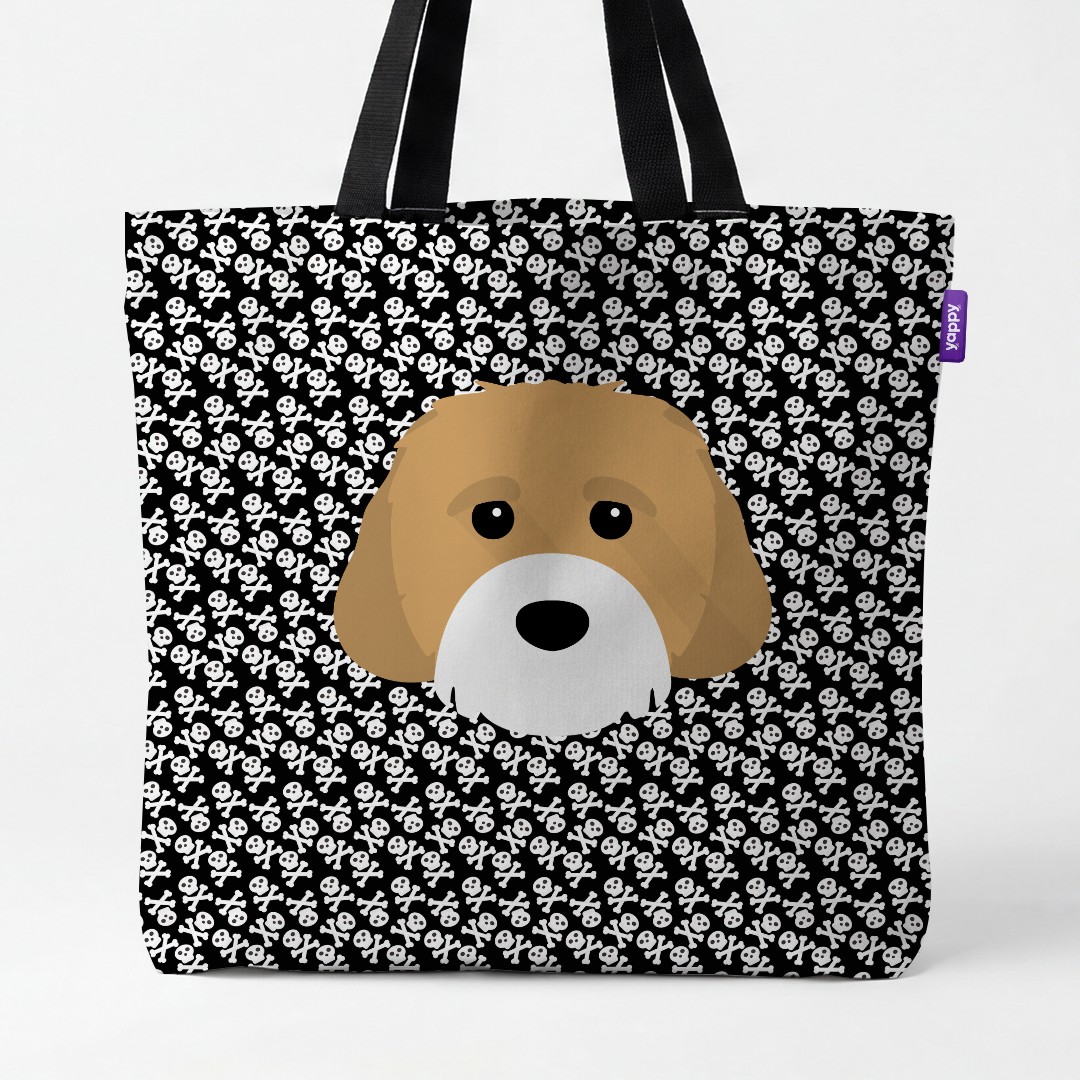 'Skull and Crossbones' - Personalized {breedCommonName} Canvas Bag