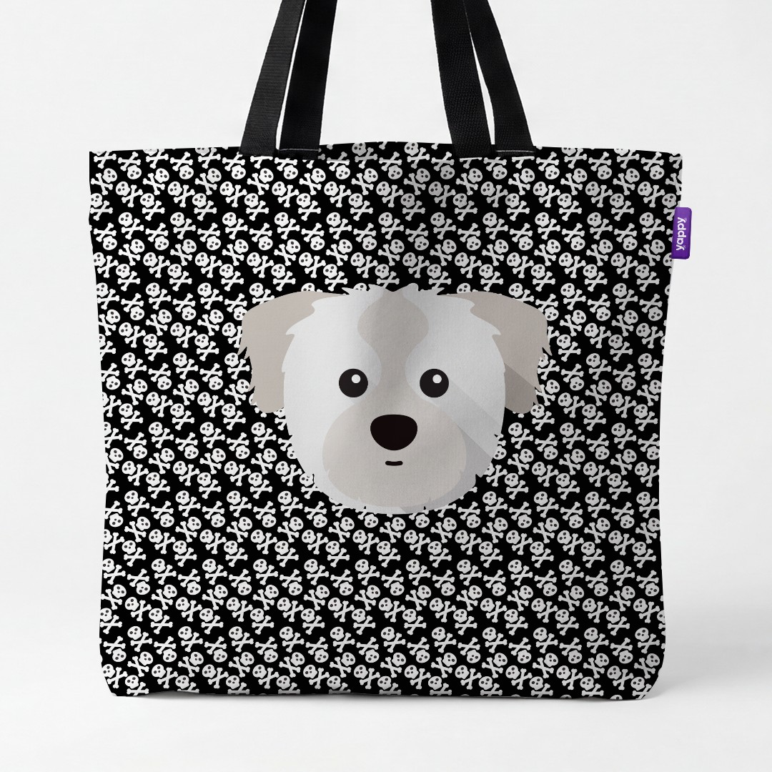 'Skull and Crossbones' - Personalized {breedCommonName} Canvas Bag