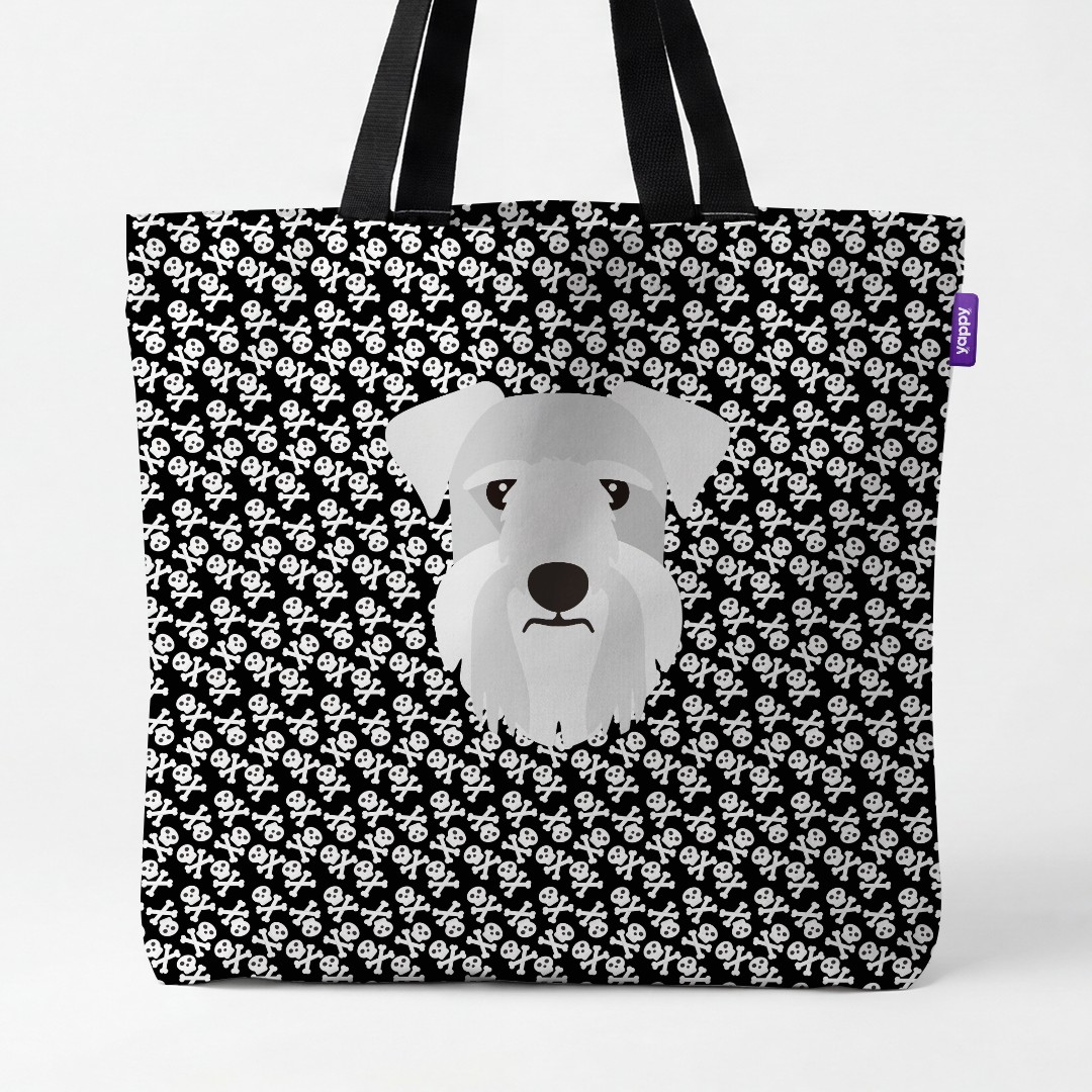 'Skull and Crossbones' - Personalised {breedCommonName} Canvas Bag