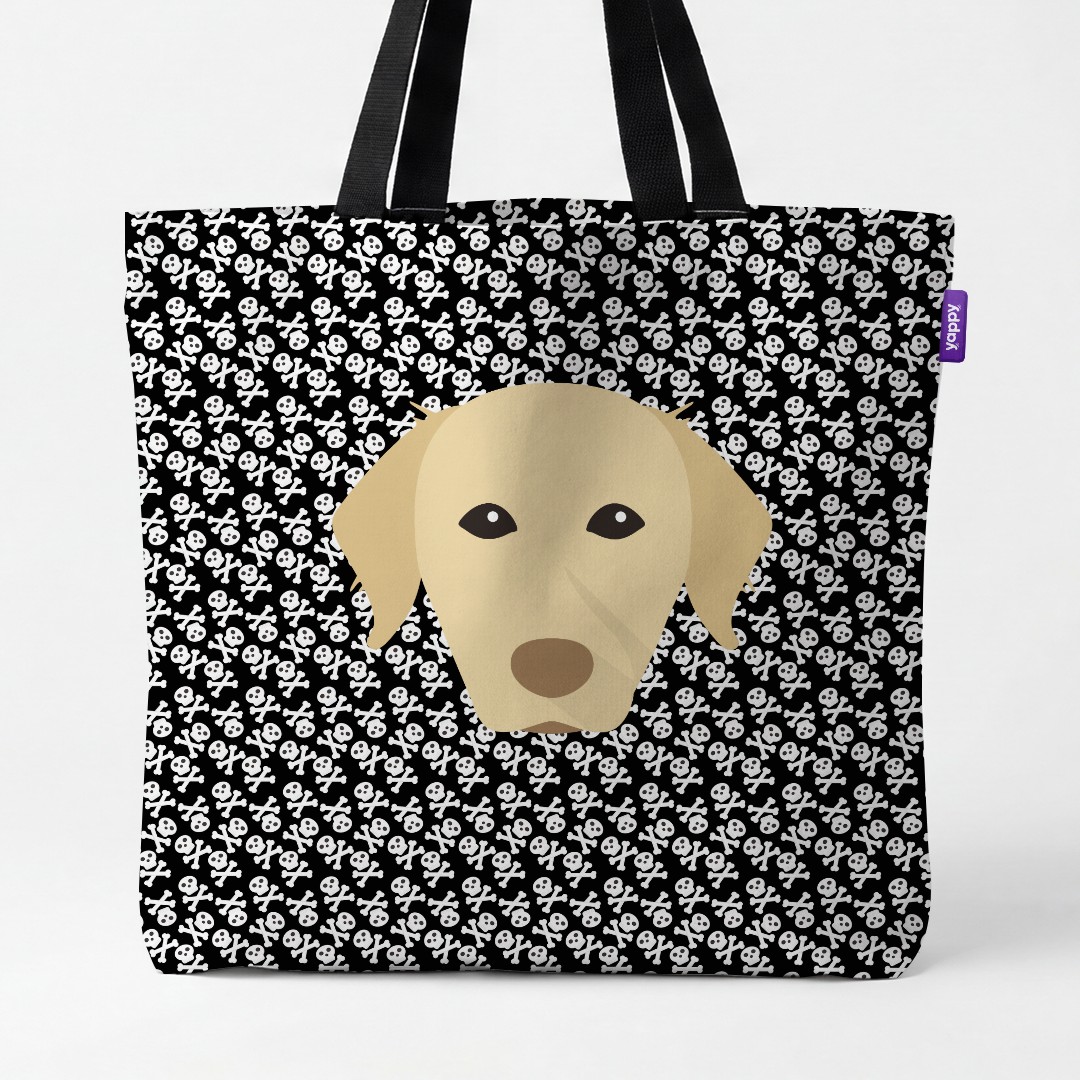 'Skull and Crossbones' - Personalized {breedCommonName} Canvas Bag