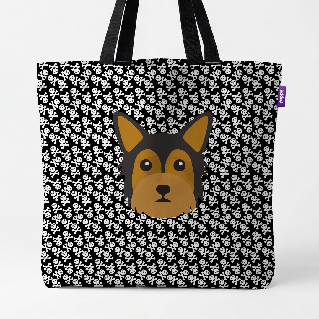 'Skull and Crossbones' - Personalized {breedCommonName} Canvas Bag