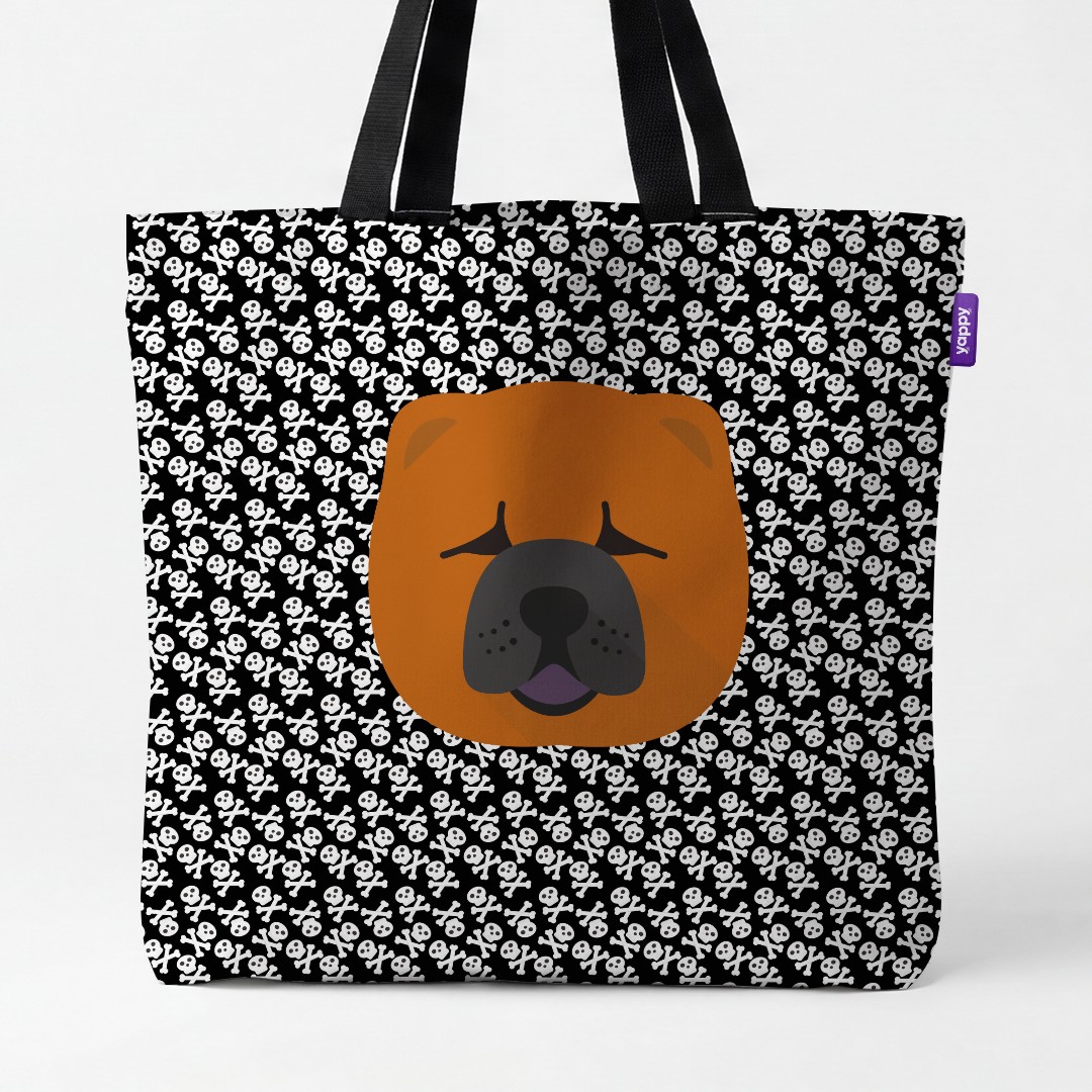 'Skull and Crossbones' - Personalized {breedCommonName} Canvas Bag