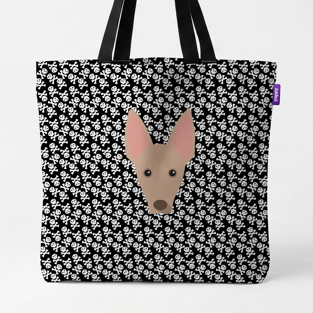 'Skull and Crossbones' - Personalized {breedCommonName} Canvas Bag