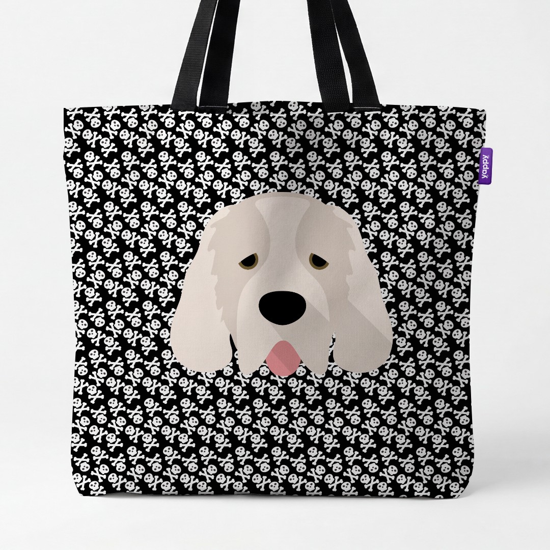 'Skull and Crossbones' - Personalized {breedCommonName} Canvas Bag