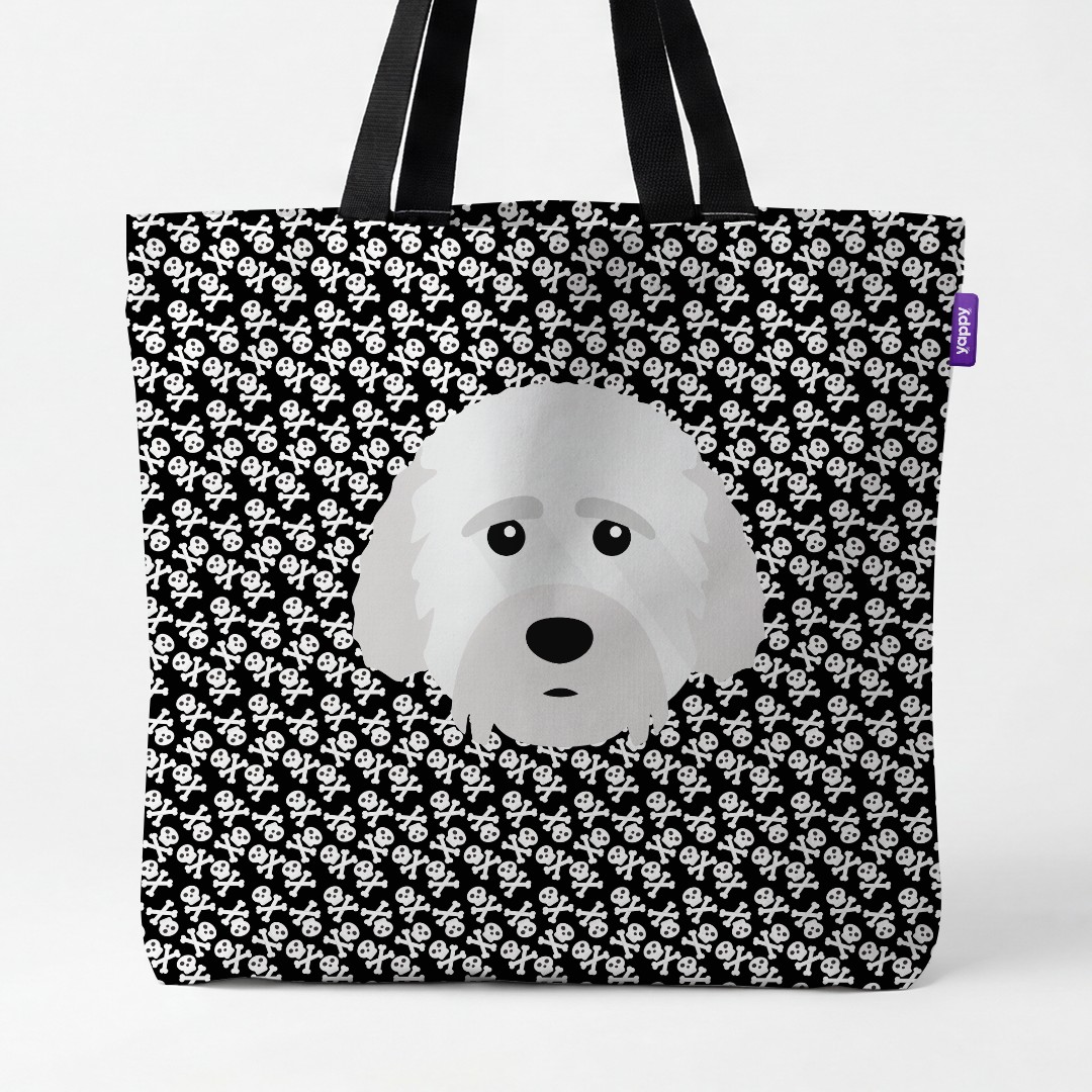 'Skull and Crossbones' - Personalized {breedCommonName} Canvas Bag