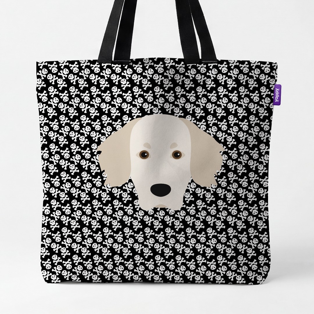 'Skull and Crossbones' - Personalized {breedCommonName} Canvas Bag