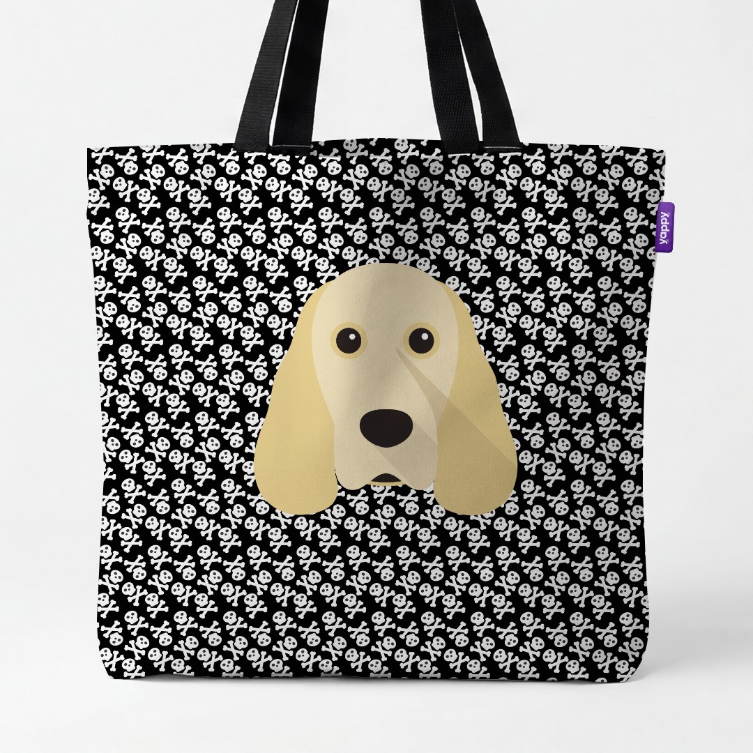 'Skull and Crossbones' - Personalized {breedCommonName} Canvas Bag