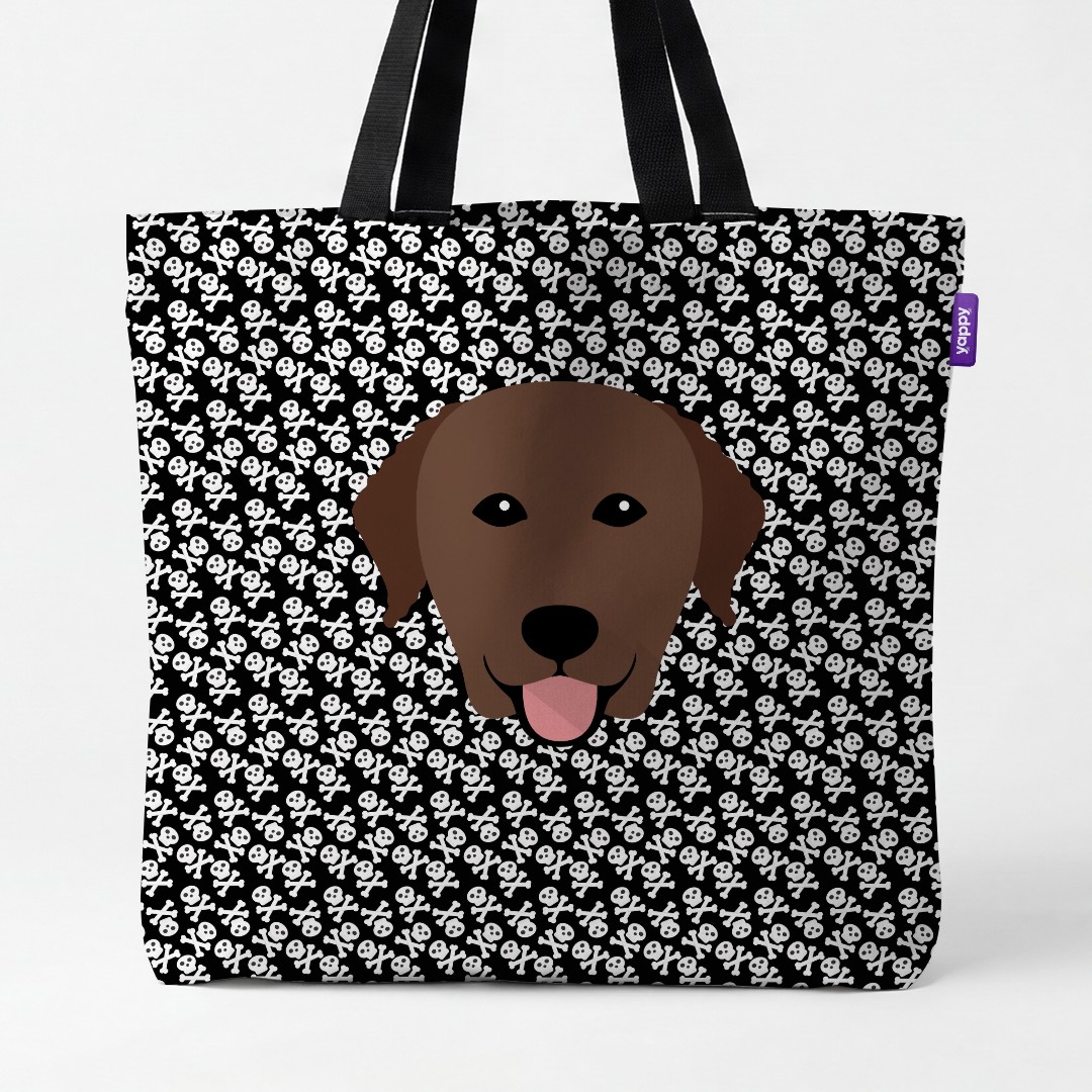 'Skull and Crossbones' - Personalized {breedCommonName} Canvas Bag