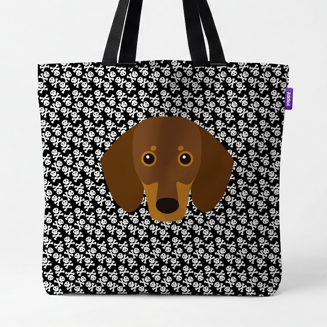 'Skull and Crossbones' - Personalized {breedCommonName} Canvas Bag
