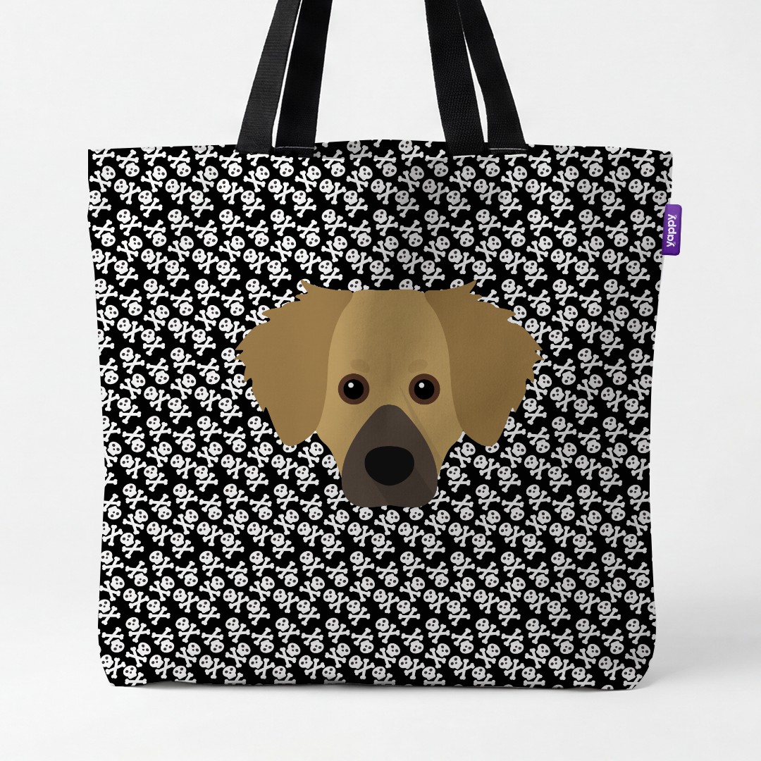 'Skull and Crossbones' - Personalized {breedCommonName} Canvas Bag