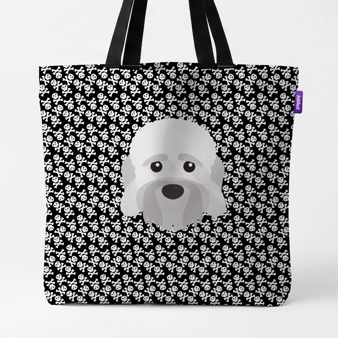 'Skull and Crossbones' - Personalized {breedCommonName} Canvas Bag