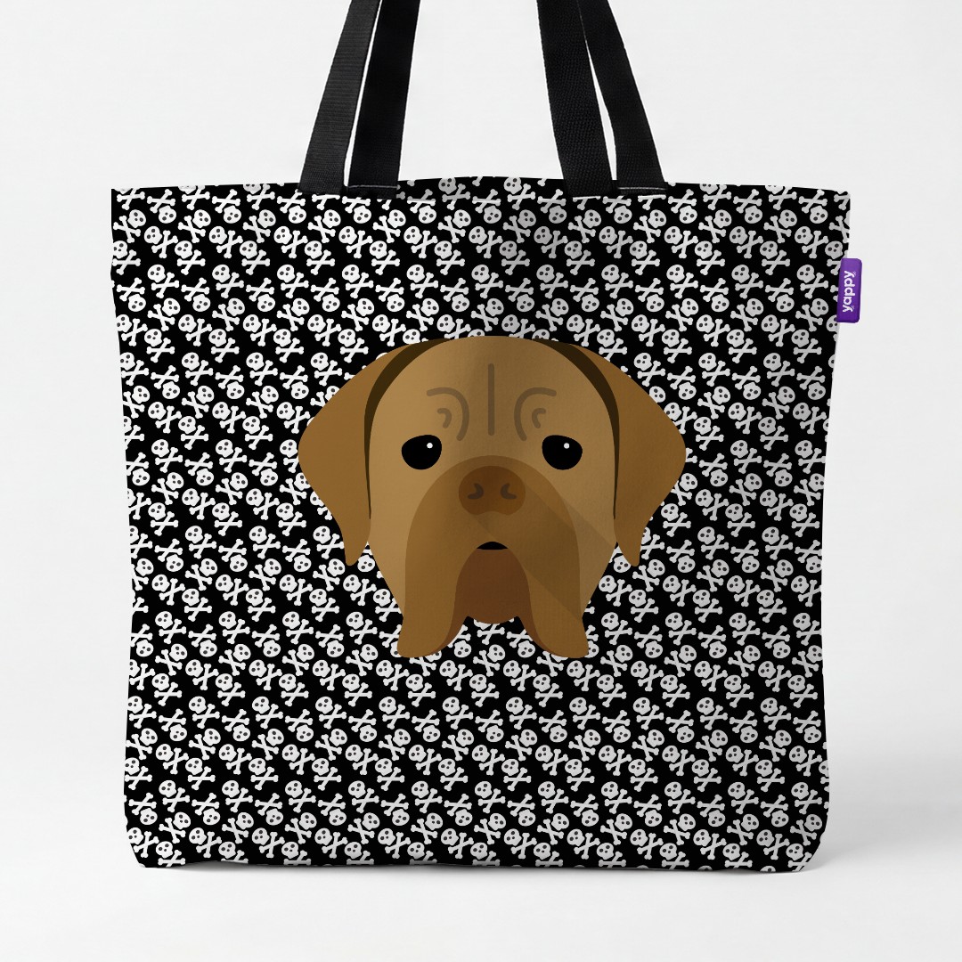 'Skull and Crossbones' - Personalized {breedCommonName} Canvas Bag