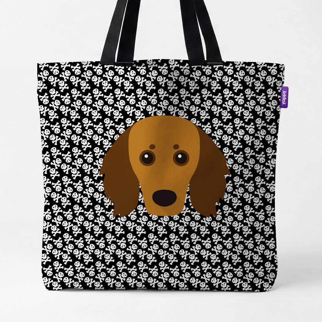 'Skull and Crossbones' - Personalized {breedCommonName} Canvas Bag