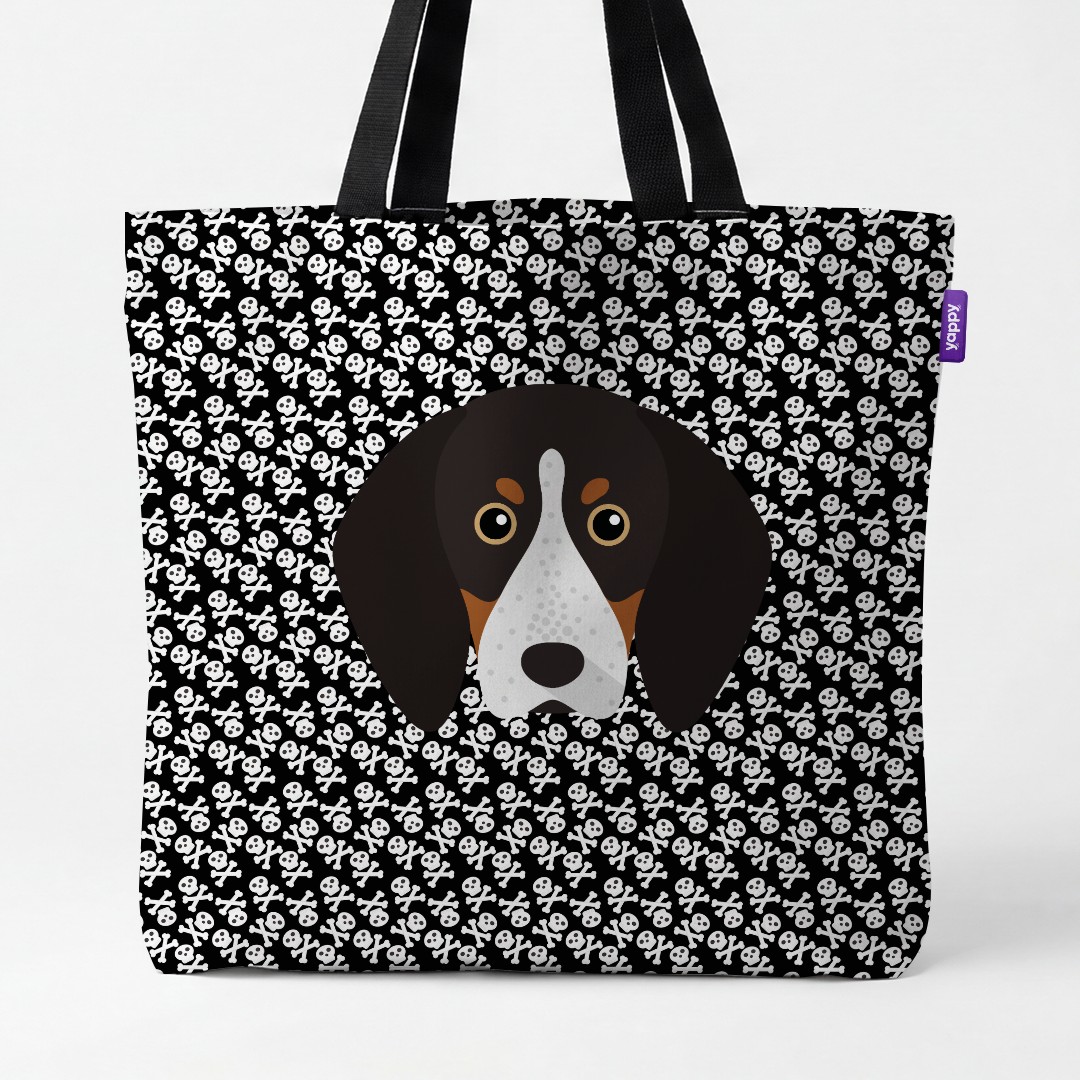 'Skull and Crossbones' - Personalized {breedCommonName} Canvas Bag